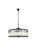 Elegant 1203D35MB/RC - Chelsea 10 Light Matte Black Chandelier Clear Royal Cut Crystal