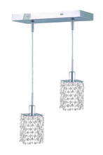 Elegant 1282D-O-S-CL/SS - Mini 2 light Chrome Pendant