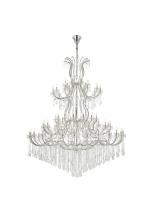 Elegant 2800G120C/RC - Maria Theresa 84 Light Chrome Chandelier Clear Royal Cut Crystal