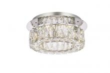 Elegant 3503F12C - Monroe 12 Inch LED Single Flush Mount in Chrome