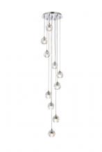 Elegant 3505G11C - Eren 10 Lights Chrome Pendant