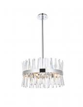 Elegant 6200D20C - Serephina 20 Inch Crystal Round Pendant Light in Chrome