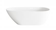 Elegant BT30267GW-WHT - 67 inch Bathtub in Glossy White with Polished White Trim