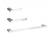 Elegant HWB-13S3RBNK - Sofia 3-piece Bathroom Hardware Set in Brushed Nickel