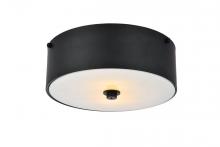 Elegant LD6024 - Hazen 2 Light 12 Inch Flat Black Flush Mount