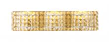 Elegant LD7016BR - Ollie 3 light Brass and Clear Crystals wall sconce