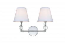 Elegant LD7022W15C - Bethany 17 inch Wall Sconce in Chrome