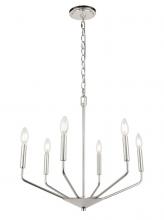 Elegant LD8027D22C - Enzo 6 light Chrome pendant