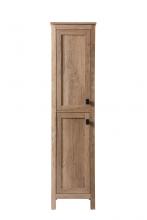 Elegant SC011665NT - 16 Inch Wide Bathroom Linen Storage Freestanding Cabinet In Natural Oak