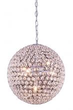 Elegant V2102D14C/RC - Cabaret 5 Light Chrome Pendant Clear Royal Cut Crystal