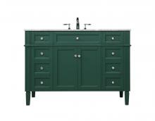 Elegant VF12548GN - 48 Inch Single Bathroom Vanity in Green