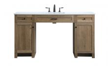 Elegant VF14960NT - 60 Inch Ada Compliant Bathroom Vanity in Natural Oak