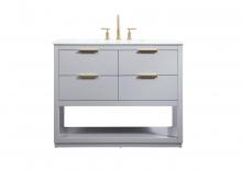 Elegant VF19242GR - 42 Inch Single Bathroom Vanity in Grey