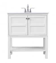 Elegant VF2530WH - 30 In. Single Bathroom Vanity Set in White