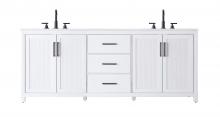 Elegant VF29584DWH - 84 Inch Double Bathroom Vanity In White