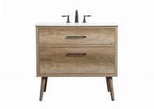  VF41036NT - 36 Inch Single Bathroom Vanity in Natural Oak