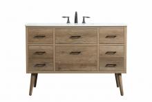 Elegant VF41048NT - 48 Inch Single Bathroom Vanity in Natural Oak