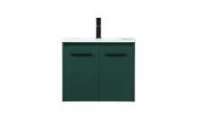 Elegant VF44524MGN - 24 inch Single bathroom vanity in green