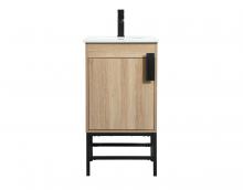 Elegant VF48818MW - 18 Inch Single Bathroom Vanity in Mango Wood