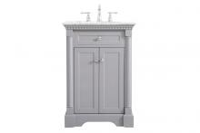 Elegant VF53024GR - 24 Inch Single Bathroom Vanity in Grey