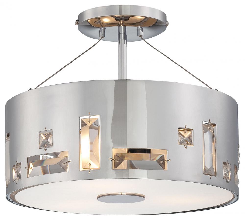 3 Light Semi Flush Mount