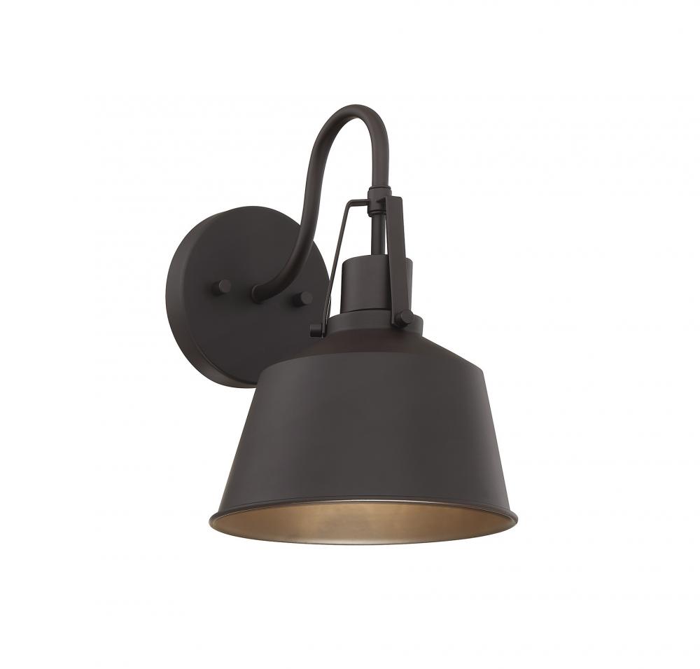 1-Light Outdoor Wall Lantern in Oil Rubbed Bronze