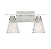 Savoy House Meridian M80040BN - 2-Light Bathroom Vanity Light in Brushed Nickel