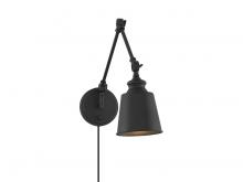 Savoy House Meridian M90089MBK - 1-Light Adjustable Wall Sconce in Matte Black (Set of 2)