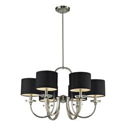 Black Drum Shade Chandelier